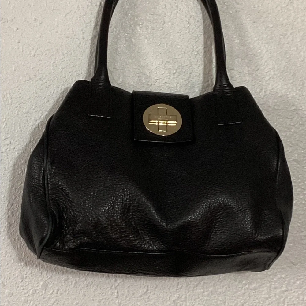 Kate Spade black leather shoulder bag